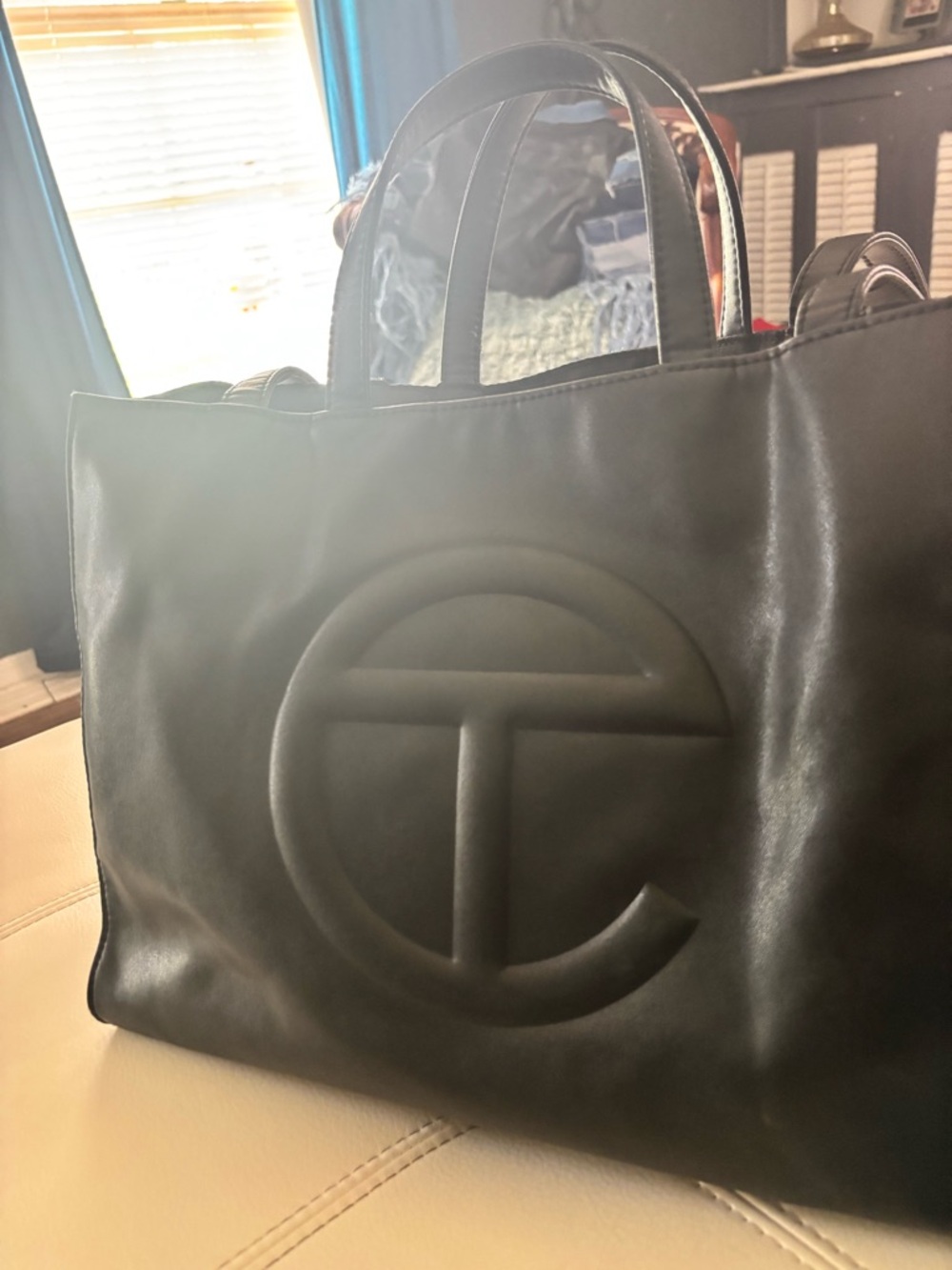 Telfar Black Shopping Tote